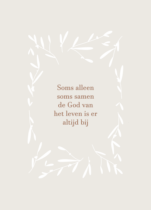 6 Christelijke Kaarten - De God Van Het Leven Is Erbij