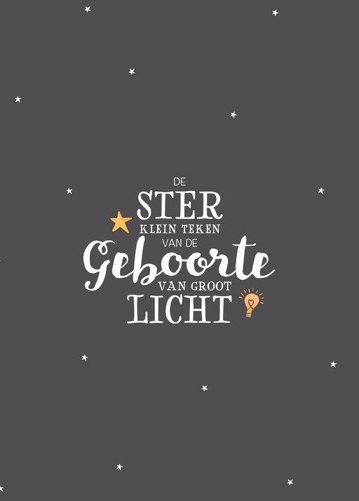 6 Christelijke Minikaartjes Kerst - De Ster Klein Teken Van De Geboorte
