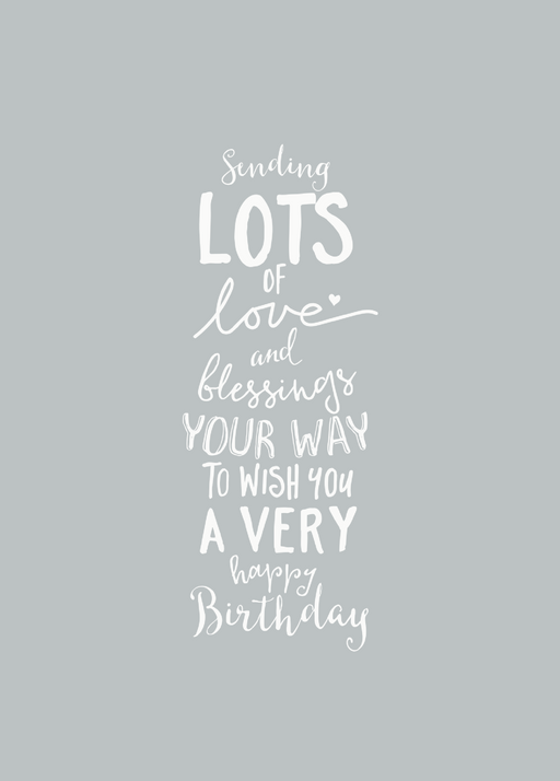 6 Christelijke Verjaardagskaarten - Sending lots of Love and Blessings