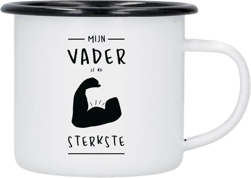 [6013907334332] Emaille Mok - Mijn Vader is de Sterkste